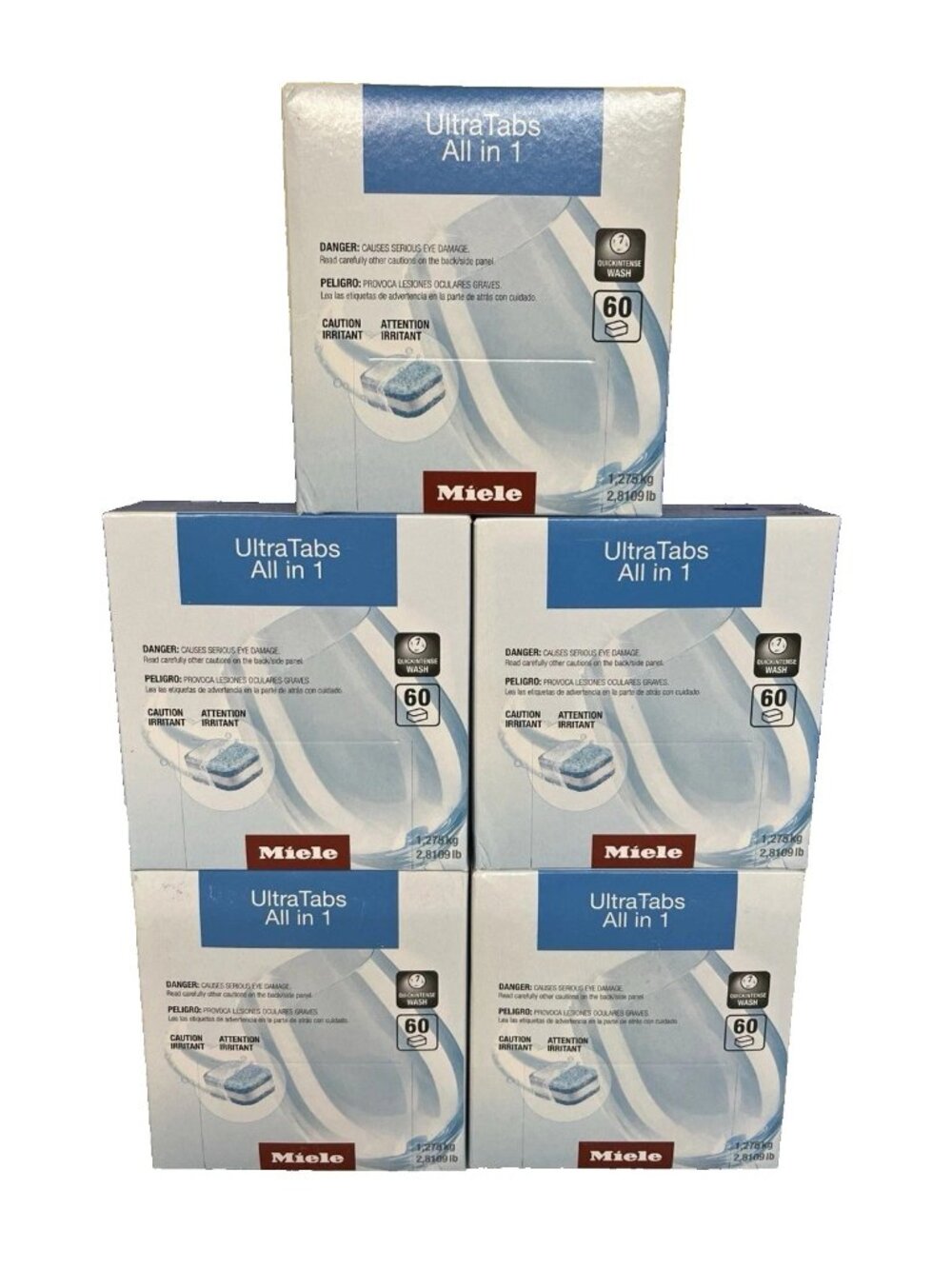 Miele Ultra Tabs All in 1 Dishwasher Tablets 60 Count Box Lot Of 5 Boxes New
